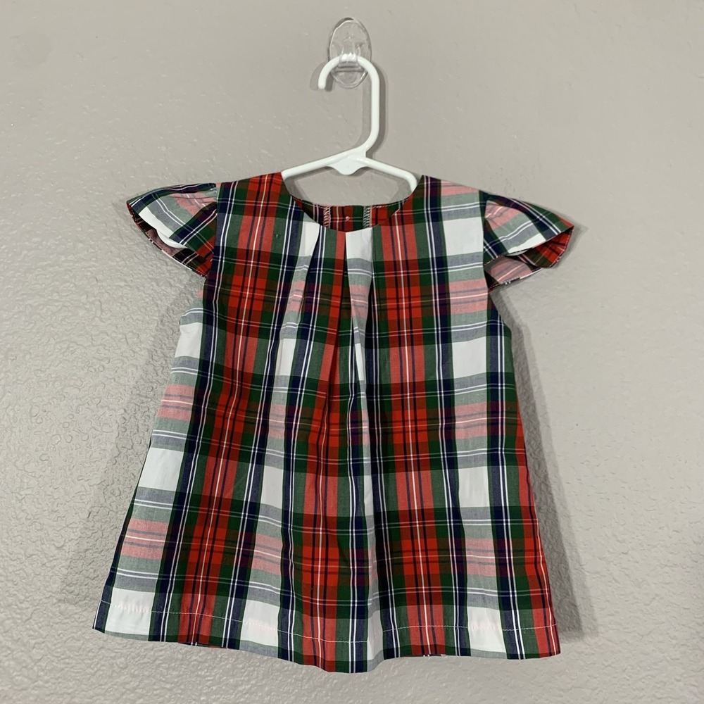 Castles & Crowns Girls 6-9 Months Red Tartan Plaid S/S Dress Holiday‎ Christmas